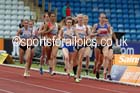 Laura Weightman (Morpeth) leads Laura Muir ((Dundee Hawkhill) 1500 metres, 2014 Sainsbury's British Championships. Photo: David T. Hewitson/Sports for All Pics